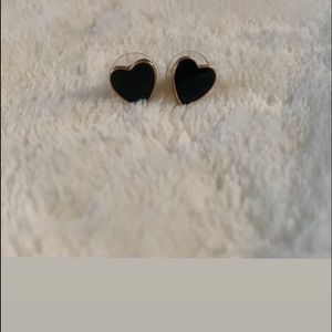 Black heart earrings